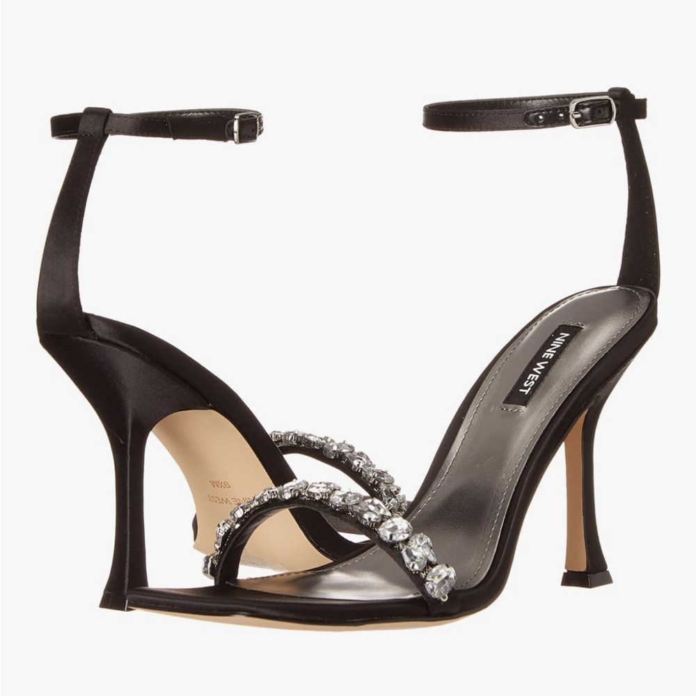 Nine West Jazmin Crystal Ankle Strap Heels - Picture 3 of 10